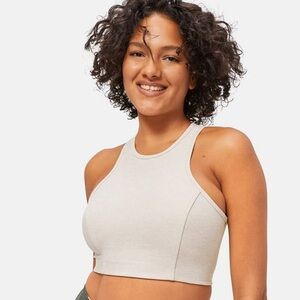 •OUTDOOR VOICES• Athena Crop Top Cream Space Dye